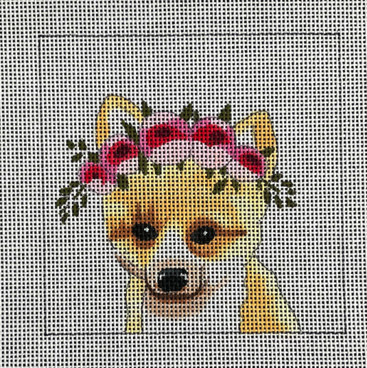 Baby Fox w/ Floral Crown