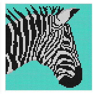 Zebra On Teal Insert