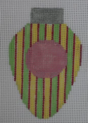Green Pink Yellow Stripes Lightbulb