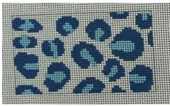 Blue White Leopard Print Wallet Case