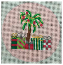 Christmas Palm Tree On Pink 4 Round 18M