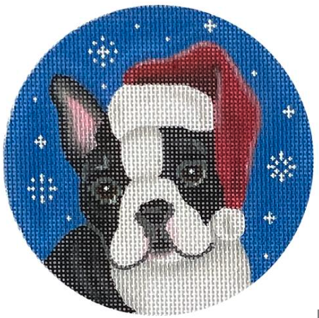 Boston Terrior Santa