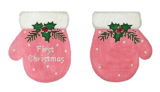 First Christmas Pink Mittens