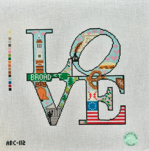 Philadelphia - LOVE 8x8 18M Atlantic Blue Canvas