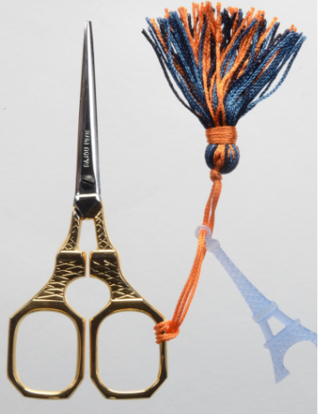 Ciseaux Tour Eiffel Gilded Eiffel Tower Scissors With Blue Tassel