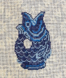 Navy Fish Pitcher