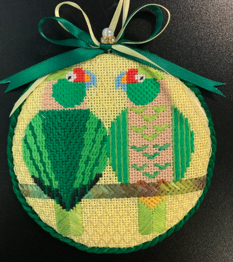 Green Parrots With Stitch Guide