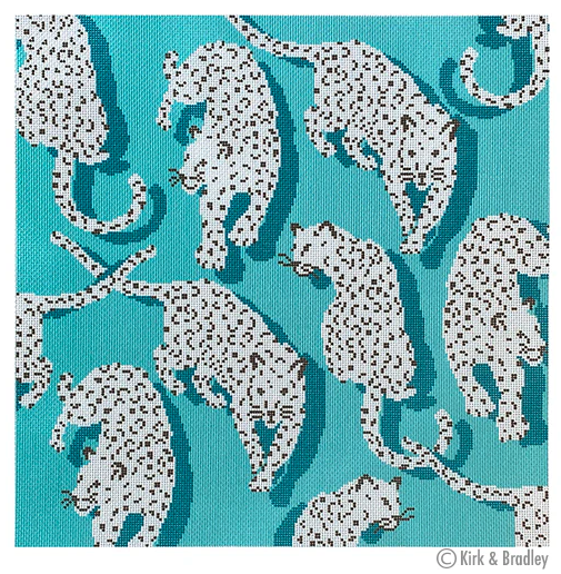 Leopard Pillow Blue