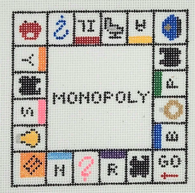 Mini Monopoly Board – Seaside Needlepoint