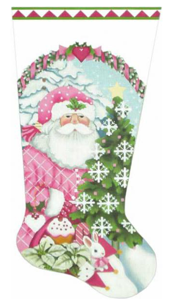 Pink Santa Stocking