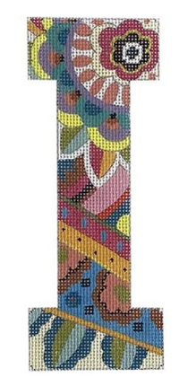 Vibrant Floral/Paisley Letter 12"