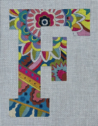 Vibrant Floral/Paisley Letter 12"