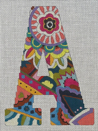 Vibrant Floral/Paisley Letter 12"