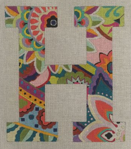 Vibrant Floral/Paisley Letter 12"