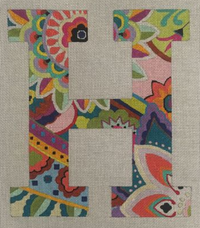 Vibrant Floral/Paisley Letter 12"