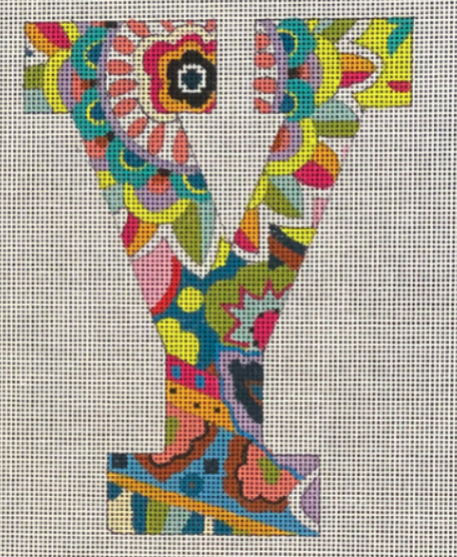 Vibrant Floral/Paisley Letter 12"
