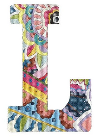 Vibrant Floral/Paisley Letter 12"