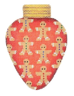 Christmas Light Red With Gingerbread Men