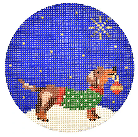 Midnight Dachshund Round