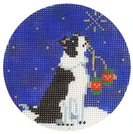 Midnight Border Collie Round
