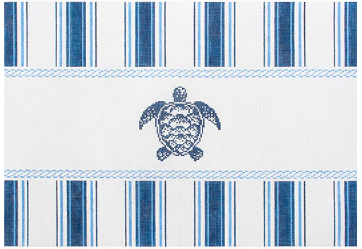 Nautical Pillow - Navy Turtle