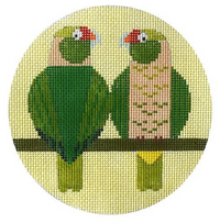 Green Parrots With Stitch Guide