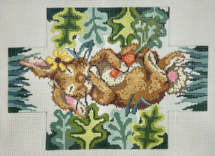 Sleeping Bunny In Garden Brick Cover