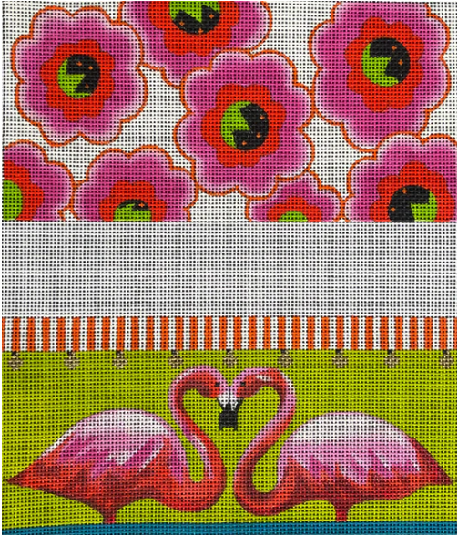 Flamingo Floral Double Eyeglass Case