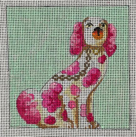 Pink Staffordshire Dog-Right Facing (TS)