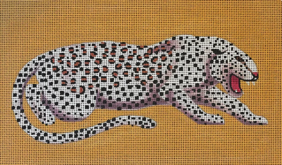 Leopard On Orange