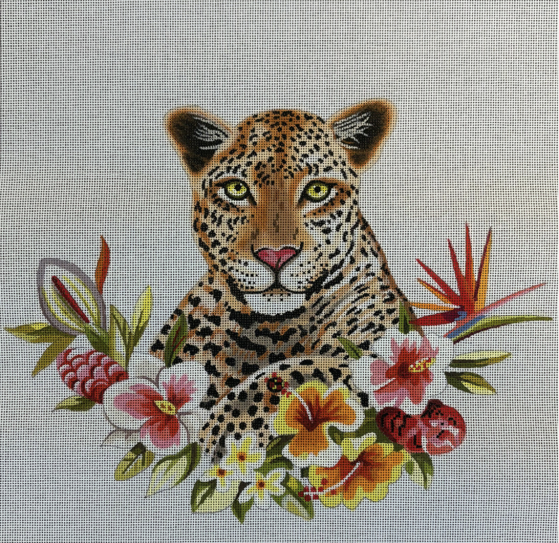 Leopard with Tropical Floral #1