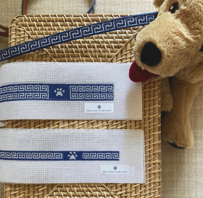 Greek Key Dog Collar - Small Dog