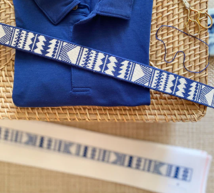 Blue Geometric Belt