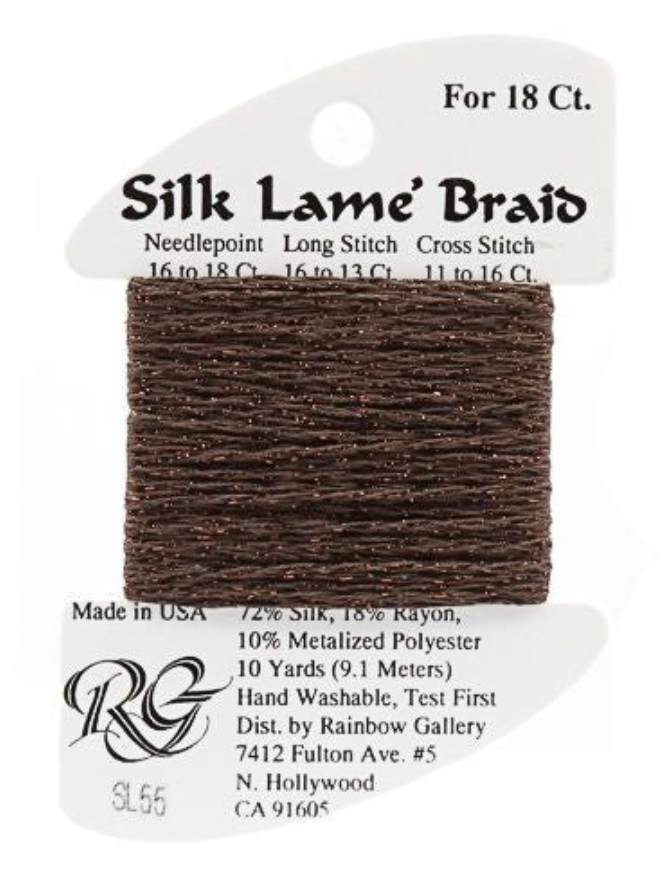 Silk Lame´ Braid 18 | SL055 Dark Chocolate