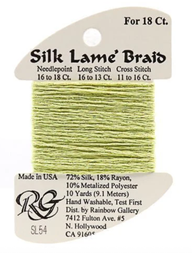 Silk Lame´ Braid 18 | SL054 Lite Avocado