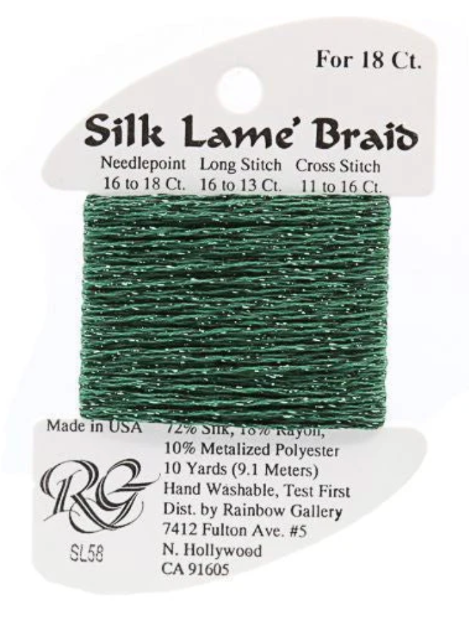 Silk Lame´ Braid 18 | SL058 Dark Christmas Green