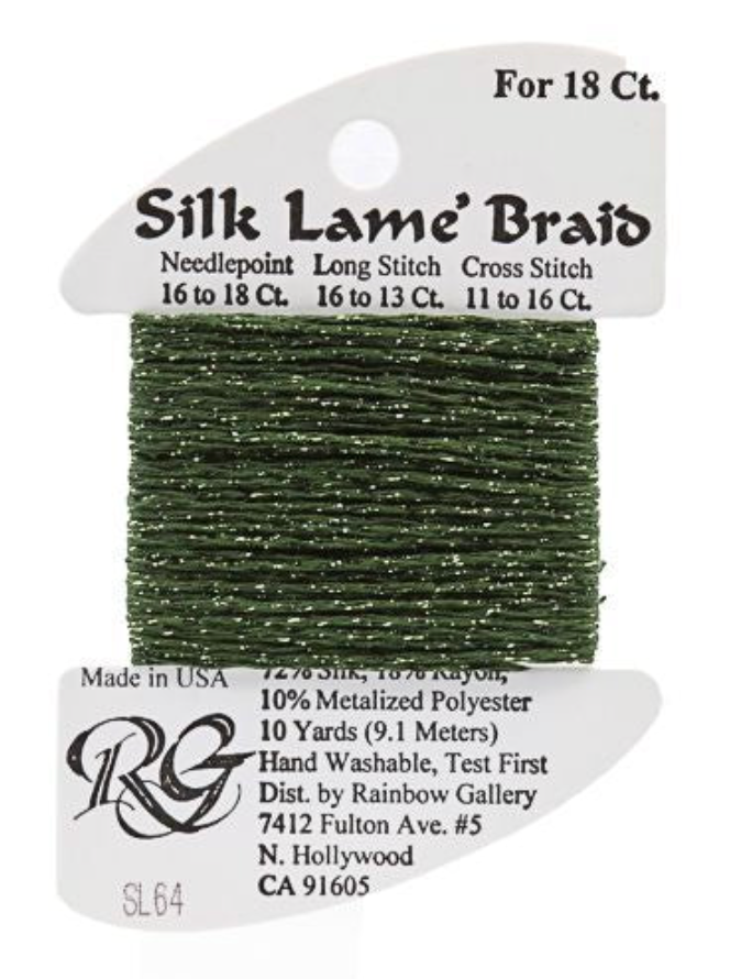 Silk Lame´ Braid 18 | SL064 Deep Avocado