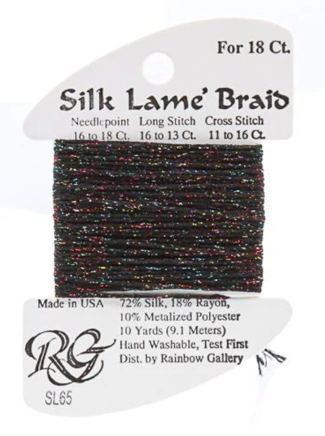 Silk Lame´ Braid 18 | SL065 Black Sparkle