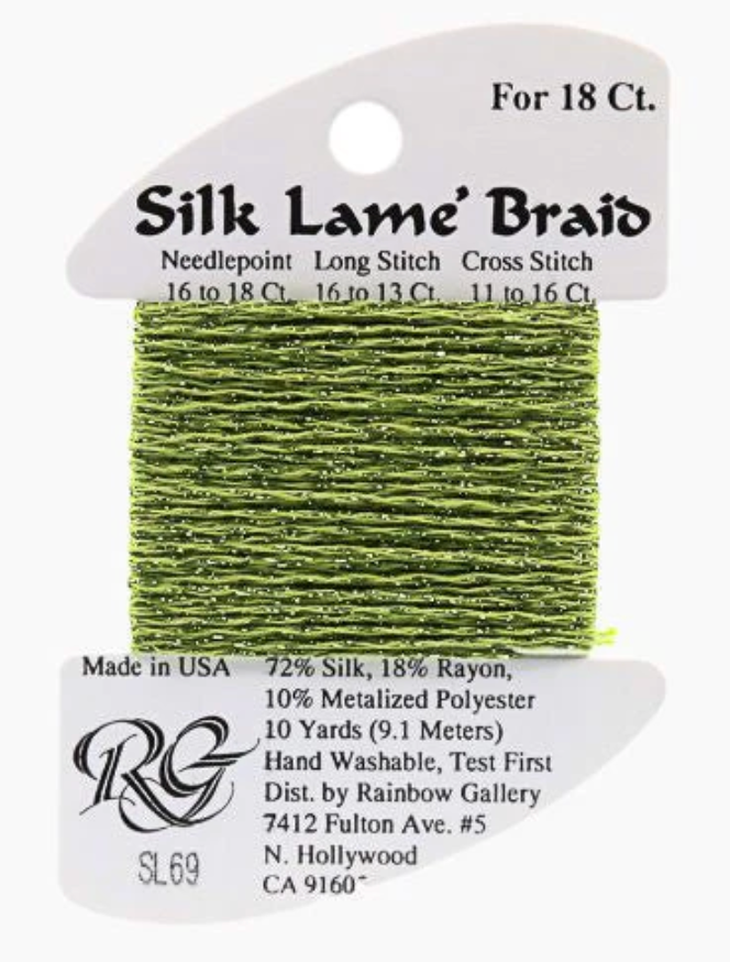 Silk Lame´ Braid 18 | SL069 Medium Avocado