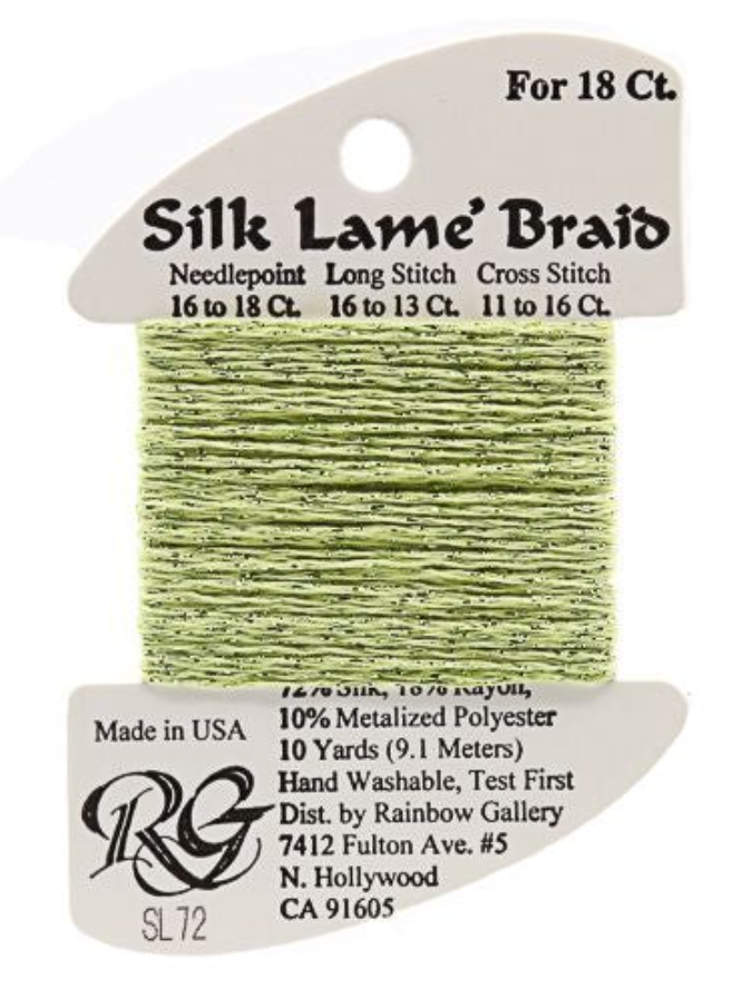 Silk Lame´ Braid 18 | SL072 Lite Chartreuse