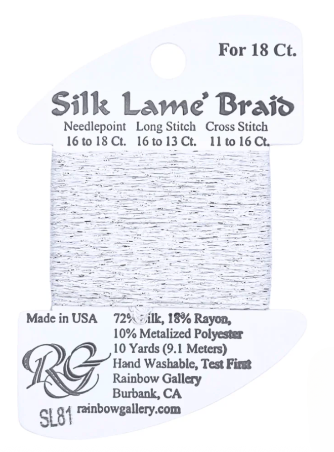 Silk Lame´ Braid 18 | SL081 Platinum