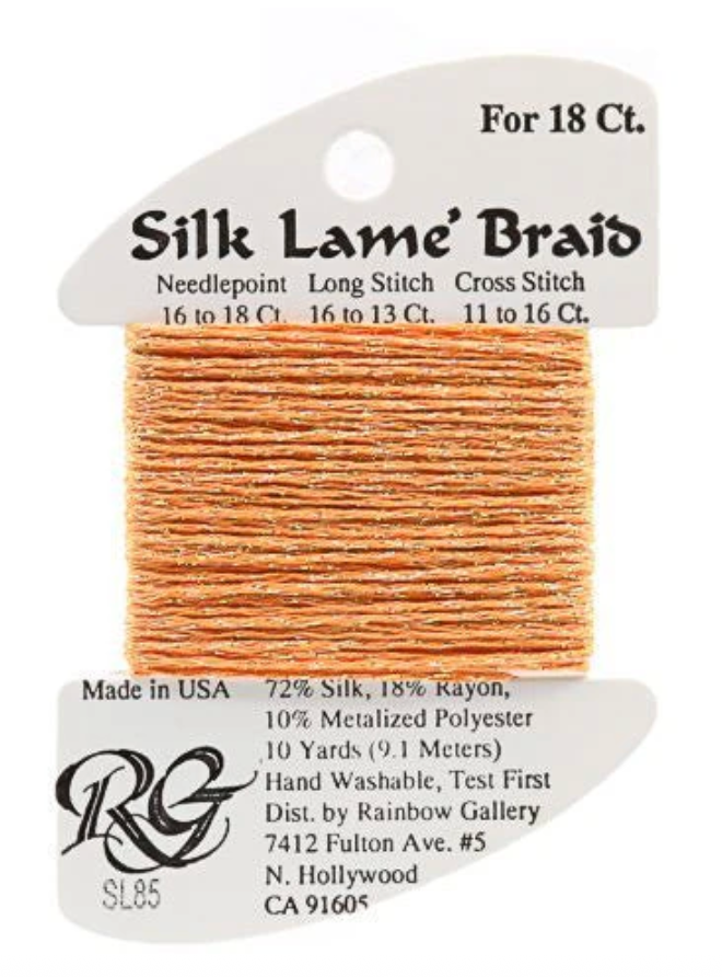 Silk Lame´ Braid 18 | SL085 Tangerine