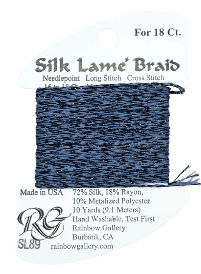 Silk Lame´ Braid 18 | SL089 Blue Jeans
