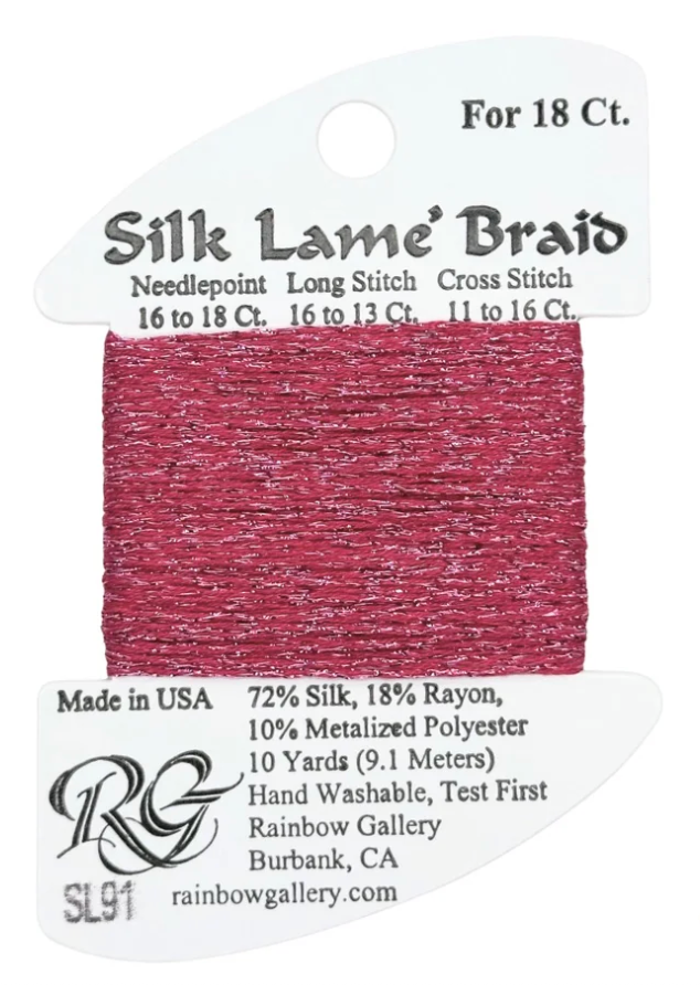 Silk Lame´ Braid 18 | SL091 Dark Raspberry