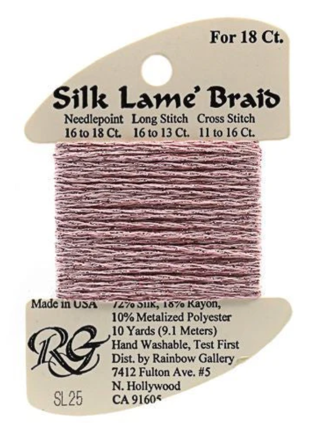 Silk Lame´ Braid 18 | SL025 Rose Pink