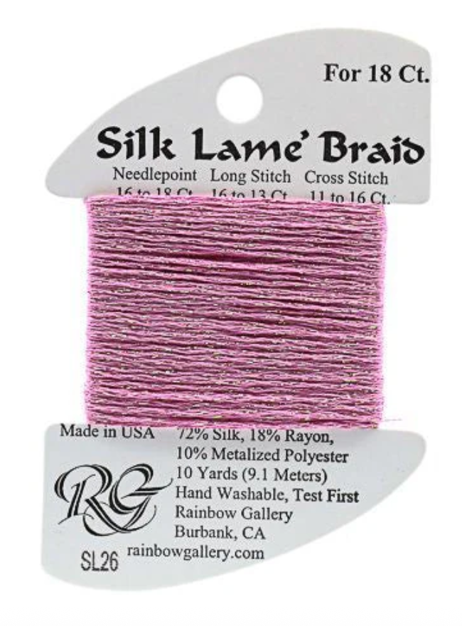 Silk Lame´ Braid 18 | SL026 Raspberry