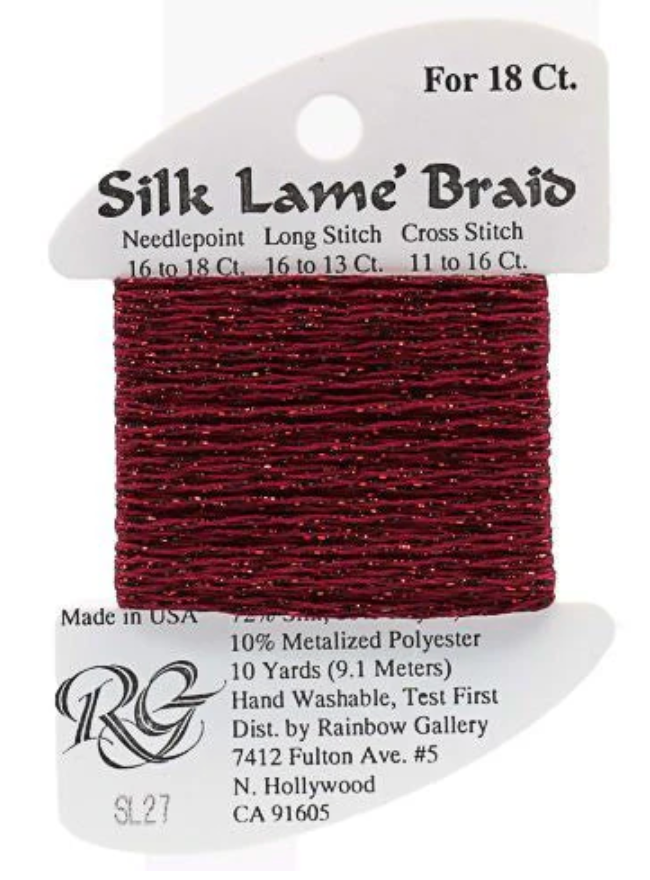 Silk Lame´ Braid 18 | SL027 Garnet
