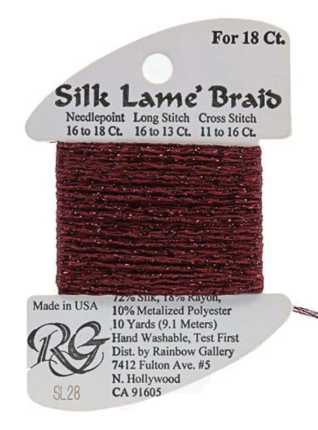 Silk Lame´ Braid 18 | SL028 Burgundy