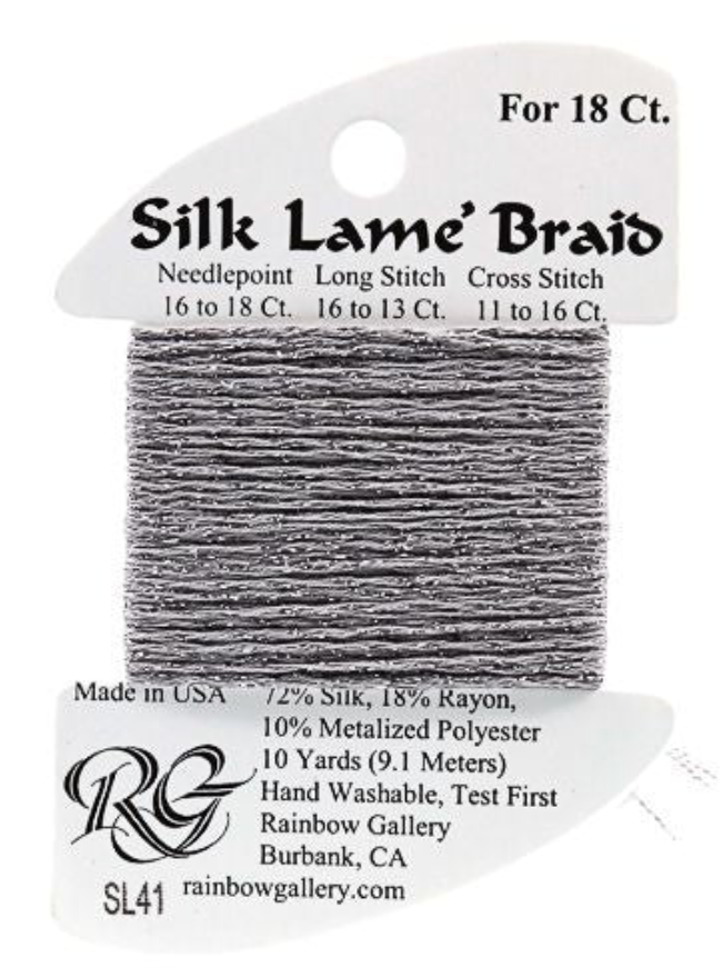 Silk Lame´ Braid 18 | SL041 Pewter