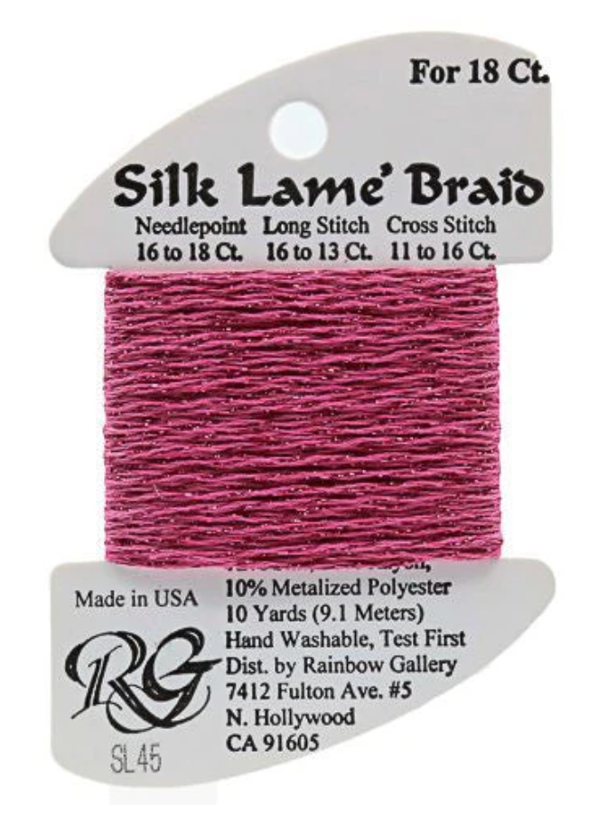 Silk Lame´ Braid 18 | SL045 Deep Rose